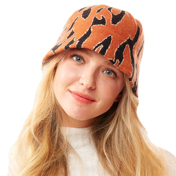 Coral Animal Patterned Soft Fabric Bucket Hat. Show your trendy side with this chic animal print hat. Have fun and look Stylish. Great for covering up when you are having a bad hair day, perfect for protecting you from the sun, rain, wind, snow, beach, pool, camping or any outdoor activities.