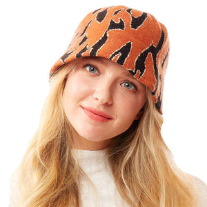 Coral Animal Patterned Soft Fabric Bucket Hat. Show your trendy side with this chic animal print hat. Have fun and look Stylish. Great for covering up when you are having a bad hair day, perfect for protecting you from the sun, rain, wind, snow, beach, pool, camping or any outdoor activities.