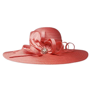 Coral Bow Accented Dressy Hat, is an elegant and high fashion accessory for your modern couture. Unique and elegant hats, family, friends, and guests are guaranteed to be astonished by this bow-accented hat. The fascinator hat with exquisite workmanship is soft, lightweight, skin-friendly, and very comfortable to wear. 