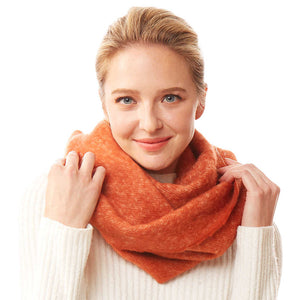 Coral Soft Fuzzy Solid Infinity Scarf Cowl Neck Scarf Endless Loop Scarf, Endless Loop delicate, warm, on trend & fabulous, deluxe addition to any cold-weather ensemble. Wraparound, loops around neck, great for daily wear, protects you against chill, plush fabric, feels amazing snuggled up against your cheeks.  Ideal Gift