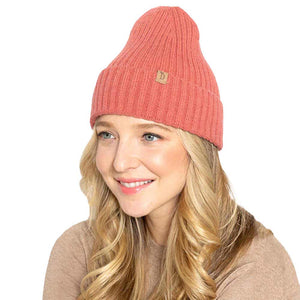 Coral Solid Ribbed Cuff Beanie Hat, before running out the door into the cool air, you’ll want to reach for this toasty beanie to keep you incredibly warm. Accessorize the fun way with this beanie winter hat, it's the autumnal touch you need to finish your outfit in style. This solid color variation beanie will highlight your Christmas festive outfit. Awesome winter gift accessory! Perfect Gift Birthday, Christmas, Stocking Stuffer, Secret Santa, Holiday, Anniversary, Valentine's Day, Loved One.