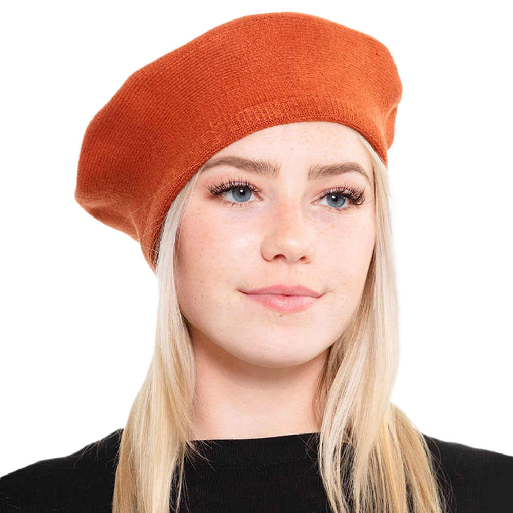 Coral Trendy Fashionable Winter Stretchy Solid Beret Hat, this Women Beret Hat Solid Color Stretchy Beret Cap doubles as a rain hat and is snug on the head and stays on well. It will work well to keep the rain off the head and out of the eyes and also the back of the neck. Wear it to lend a modern liveliness above a raincoat on trans-seasonal days in the city.
