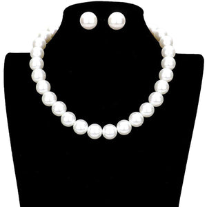 Cream 12MM Pearl Necklace, Wear together or separate according to your event, versatile enough for wearing straight through the week, perfectly lightweight for all-day wear, coordinate with any ensemble from business casual to everyday wear, the perfect addition to every outfit.