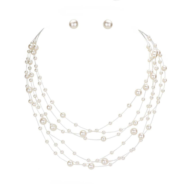 Cream Gold Galactic Pearl Collar Necklace. Wear a pop of shine to complete your ensemble with perfect beauty with extra luxe. The perfect accessory for adding the right amount of shimmer and a touch of class to special events. These classy pearl collar necklaces are perfect for Party, Wedding, Evening, and even everyday wear. Awesome gift for birthday, Anniversary, Valentine‚Äö√Ñ√¥s Day, or any special occasion. Show your ultimate class!
