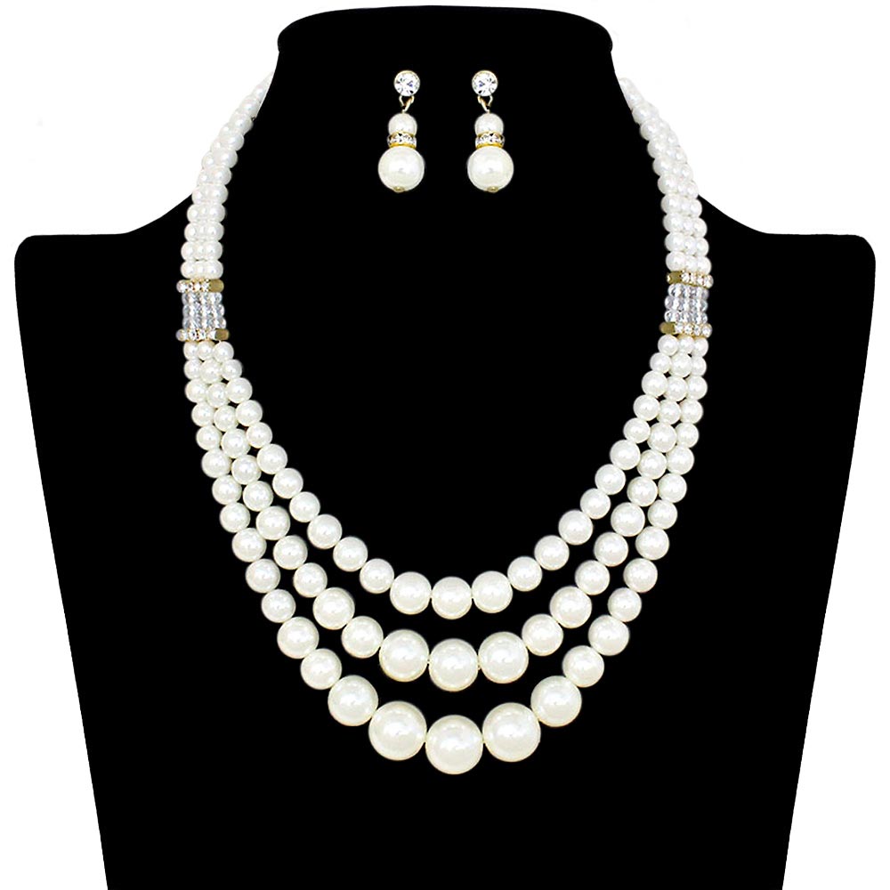 White Trendy Pearl Necklace, get ready with this pearl necklace to receive the best compliments on any special occasion. Put on a pop of color to complete your ensemble and make you stand out on special occasions. Awesome gift for birthdays, anniversaries, Valentine’s Day, or any special occasion.
