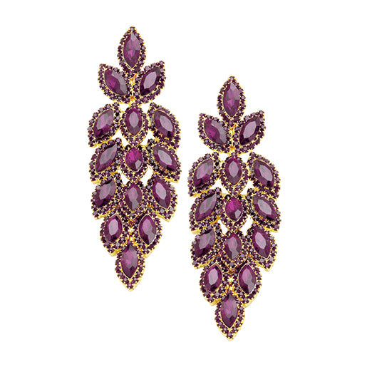Purple Classic, Elegant Crystal Stone Leaf Cluster Marquise Evening Earrings Crystal Leaf Earrings Marquise Earrings Special Occasion ideal for parties, weddings, graduation, prom, holidays, pair these stud back earrings with any ensemble for a polished look. Birthday Gift, Mother's Day Gift, Anniversary Gift, Quinceanera
