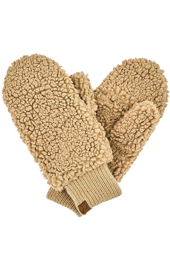 Black C C Sherpa Mitten Gloves, are a smart, eye-catching, and attractive addition to your outfit. These trendy gloves keep you absolutely warm and toasty in the winter and cold weather outside. Accessorize the fun way with these gloves. It's the autumnal touch you need to finish your outfit in style. A pair of these gloves will be a nice gift for your family, friends, anyone you love, and even yourself.