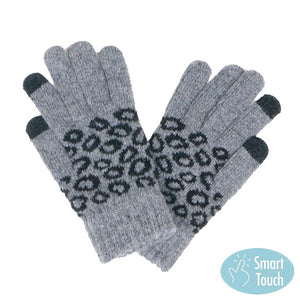 Dark Gray Leopard Patterned Smart Gloves, drag out your dashing look and gives you warmth on cold days. These warm gloves will allow you to use your electronic device and touch screens with ease. The attractive leopard pattern exposes the bold look and trendy appearance. Perfect Gift for this winter!