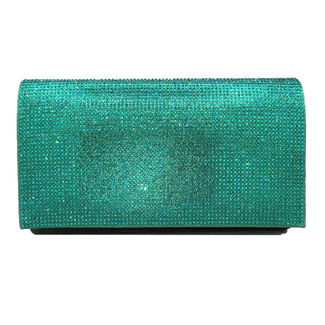 Dark Green One Inside Slip Pocket Shimmery Evening Clutch Bag, This high quality evening clutch is both unique and stylish. perfect for money, credit cards, keys or coins, comes with a wristlet for easy carrying, light and simple. Look like the ultimate fashionista carrying this trendy Shimmery Evening Clutch Bag!