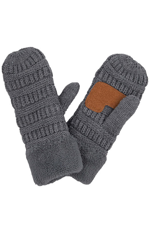 Dark Melange Gray C C Solid Color Knitted Mitten Gloves, give your look so much more eye-catching with a solid color. It gives you a cozy feel, very fashionable, attractive, and cute looking in the winter season and cold days. This easy and classic glove is soft and muted. Before running out the door into the cool air, you’ll want to reach for these toasty gloves to keep your hands incredibly warm. An awesome pair of gloves that fits with any outfit with style.