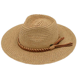 Dark Natural C.C Paper Straw Braided Panama Hat, Keep your styles on even when you are relaxing at the pool or playing at the beach. Large, comfortable, and perfect for keeping the sun off of your face, neck, and shoulders. Perfect summer, beach accessory. Ideal for travelers who are on vacation or just spending some time in the great outdoors. 