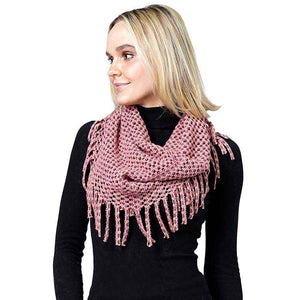 Dark Pink Mini Tube Fringe Scarf, This comfortable scarf features a mini tube look available in a variety of bold colors. Full and versatile, this cute scarf is the perfect and cozy accessory to keep you warm and stylish. on trend & fabulous, a luxe addition to any cold-weather ensemble. You will always look chic and elegant wearing this feminine pieces. Great for everyday use in the chilly winter to ward against coldness. Awesome winter gift accessory!