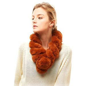 Brown Faux Fur Scarf Pull Through Scarf Warm Faux Fur Scarf Cozy Pull Thru Scarf delicate, warm & fabulous, a plush pull thru scarf. Protects against chill, classic glamour, faux fur feels amazing. Perfect Gift, Birthday Gift, Valentines Day Gift, Anniversary Gift, Soft Scarf, Elegant Scarf, Just Because Gift, Thank you Gift