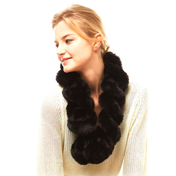 Black Faux Fur Scarf Pull Through Scarf Warm Faux Fur Scarf Cozy Pull Thru Scarf delicate, warm & fabulous, a plush pull thru scarf. Protects against chill, classic glamour, faux fur feels amazing. Perfect Gift, Birthday Gift, Valentines Day Gift, Anniversary Gift, Soft Scarf, Elegant Scarf, Just Because Gift, Thank you Gift