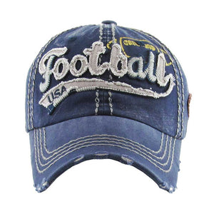 Denim Football USA Message Vintage Baseball Cap, Show your patriotic side with this cute patriotic USA Message theme flag style baseball cap. Perfect to keep the sun out of your eyes, and to pull your hair back during exercises such as walking, running, biking, hiking, and more! Adjustable strap gives you the perfect fit. Its awesome vintage look, Soft textured, embroidered with fun statement will become your favorite cap. Suitable for wear during summer, spring, winter, and fall.