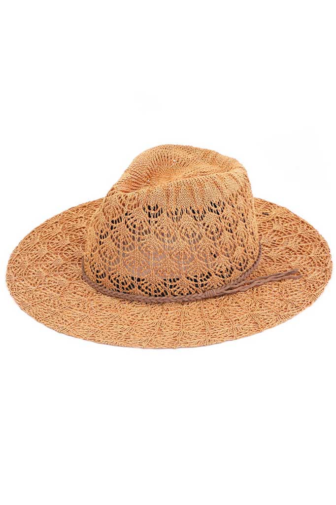 Desert Mist C.C Horseshoe Lace Knitting Panama Hat, whether you’re basking under the summer sun at the beach, lounging by the pool, or kicking back with friends at the lake, a great hat can keep you cool and comfortable even when the sun is high in the sky. Comfortable, and perfect for keeping the sun off of your face, neck, and shoulders, ideal for travelers who are on vacation or just spending some time in the great outdoors.