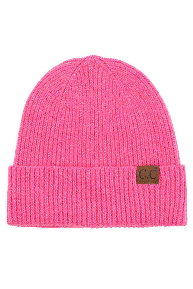 Diva Pink C.C Soft Recycled Fine Yarn Cuff Beanie, Stylish Comfy Warm Winter Cuff Beanie; before running out the door into the cool air, you’ll want to reach for this toasty beanie to keep you incredibly warm. Accessorize the fun way with this beanie winter hat, it's the autumnal touch you need to finish your outfit in style. Awesome winter gift accessory! Perfect Gift Birthday, Christmas, Stocking Stuffer, Secret Santa, Holiday, Anniversary, Valentine's Day, Loved One.