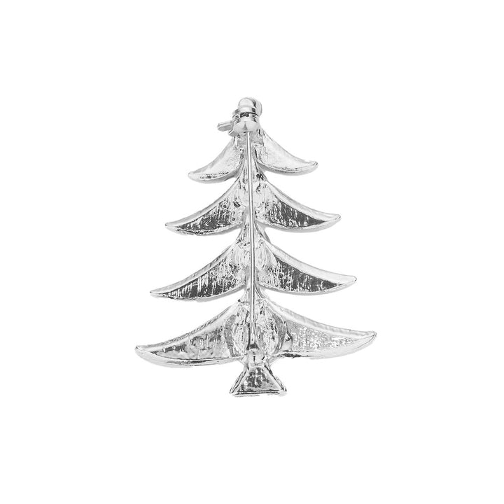 Emerald Red Silver Teardrop Stone Accented Christmas Tree Pin Brooch. Get ready for Christmas with these pin brooches, carry the spirit of Christmas from head to toe. Perfect for adding just the right amount of shimmer & shine and a touch of class to special events. Perfect Christmas gift for your loved ones.