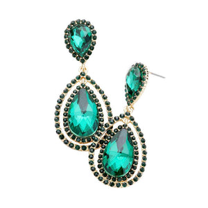 Emerald Teardrop Crystal Rhinestone Dangle Evening Earrings, these Crystal Evening dangles earrings are lightweight and make a stylish addition to your fashion earring and jewelry collection. put on a pop of color to complete your ensemble. Jewelry that fits your lifestyle! Perfect Birthday Gift, Anniversary Gift, Mother's Day Gift, Graduation Gift, Prom Jewelry, Just Because Gift, Thank you Gift.