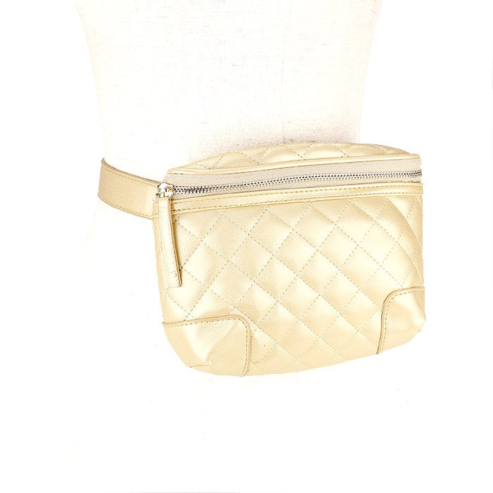 Vegan Belt Bag Faux Leather Belt Bag Quilted Stitch Belt Crossbody Bag, Quilted-stitched textures, Vegan, Belt Bag, waist, crossbody bag, Strap, One Small Interior Inside Zipper Pocket, Zipper Closure keep all your items safe! Perfect Gift Birthday, Christmas, Holiday, Valentine's Day, Going to Game, Concert, Touring