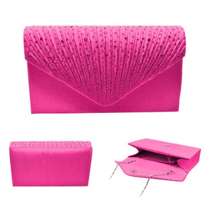 Fuchsia Bling Evening Clutch Crossbody Bag. Look like the ultimate fashionista with these Clutch crossbody Bag! Add something special to your outfit! This fashionable bag will be your new favorite accessory. Perfect Birthday Gift, Anniversary Gift, Mother's Day Gift, Graduation Gift, Valentine's Day Gift.