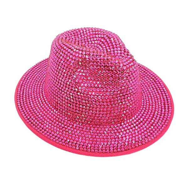 Rhodium Bling Studded Panama Hat, extends your classy look with bling stone that is the perfect addition of luxe. Perfect protection from sunlight even when the Sun is high. An excellent choice for going out for traveling, beach parties, fun times out, and spending leisure time. It keeps the sun off your face, neck, and shoulders. This hat will soon be a favorite accessory that goes with you everywhere to draw attention and receive compliments. Stay gorgeous and classy!
