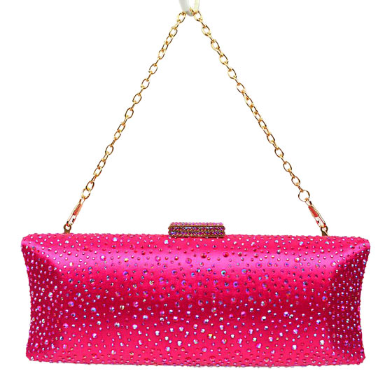 Fuchsia Luxury Satin Evening Handbag Clutch Bag Bridal Party Purse, is the perfect choice to carry on the special occasion with your handy stuff. It is lightweight and easy to carry throughout the whole day. You'll look like the ultimate fashionista carrying this trendy clutch Bag. The beautiful design makes it stunning and will increase your beauty to a greater extent making you stand out from the crowd. 