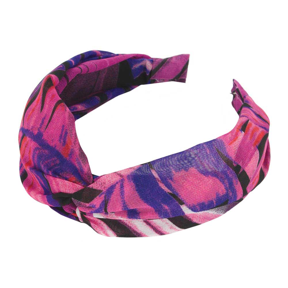 Fuchsia Tropical Leaf Twisted Headband, create a natural & beautiful look while perfectly matching your color with the easy-to-use leaf-twisted headband. Push your hair back and spice up any plain outfit with this tropical leaf headband! Be the ultimate trendsetter & be prepared to receive compliments wearing this chic headband with all your stylish outfits! 