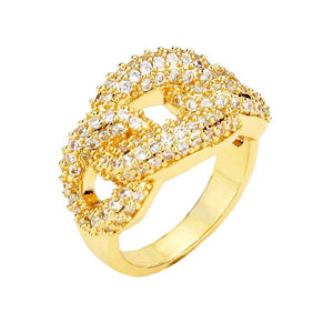 Gold CZ Embellished Metal Ring. Look like the ultimate fashionista with these Ring! Add something special to your outfit! special It will be your new favorite accessory. Perfect Birthday Gift, Mother's Day Gift, Anniversary Gift, Graduation Gift, Prom Jewelry, Valentine's Day Gift, Thank you Gift.