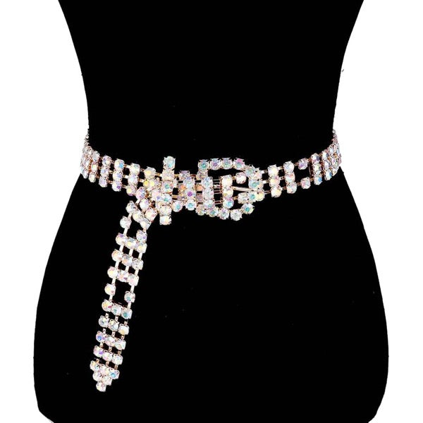 Gold AB Embellished Crystal Rhinestone Accented Buckle Belt Glamorous Belt, luminous crystals adds a luxurious shine to this eye-catching rhinestone belt, dare to dazzle with this radiant accessory, coordinates with any ensemble, ideal for Bride, Wedding, Prom, Sweet 16, Quinceanera, Graduation, Party, Cocktail. Perfect Gift.