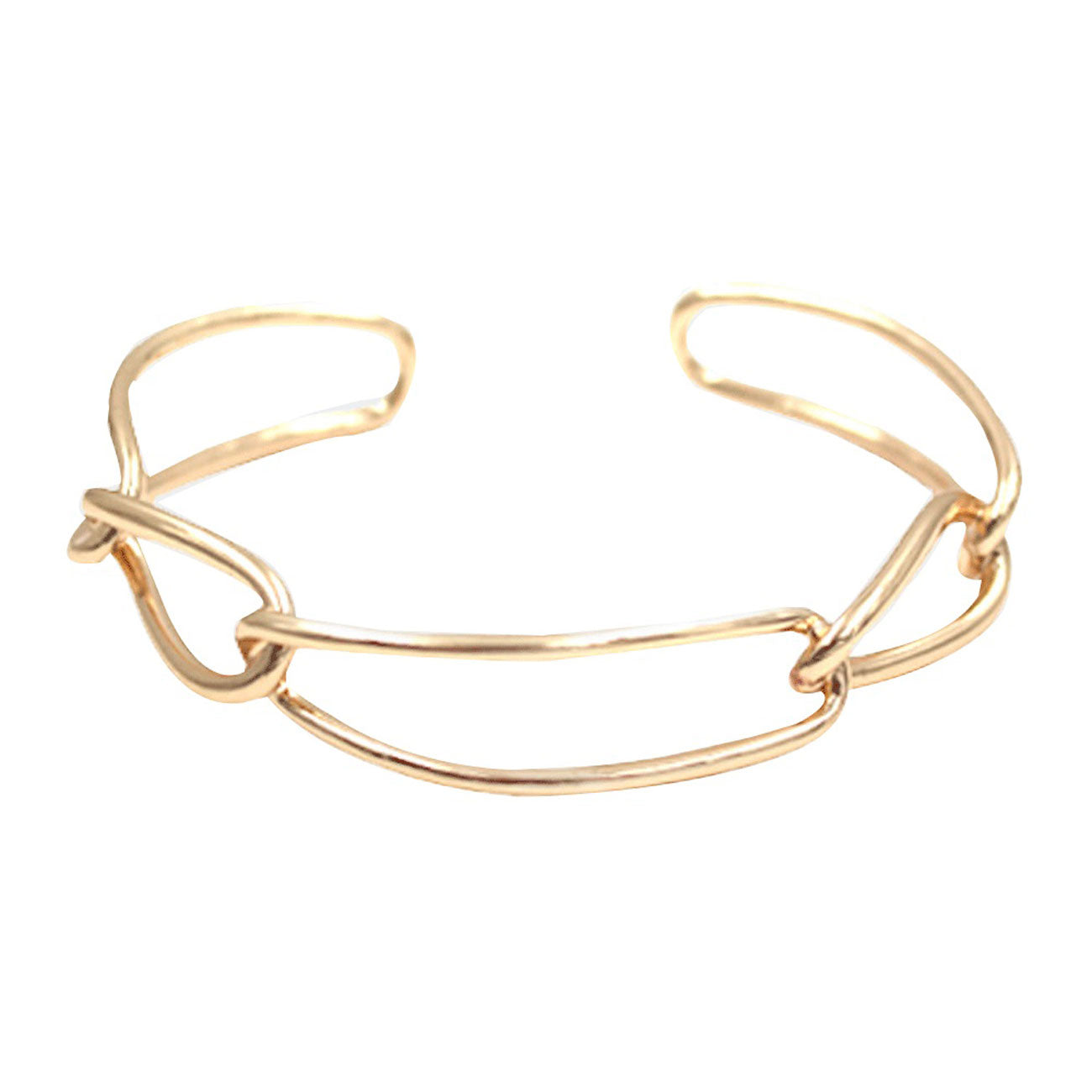 Gold Brass Open Metal Link Cuff Bracelet, put on a pop of color to complete your ensemble. Perfect for adding just the right amount of shimmer & shine and a touch of class to special events. Perfect Birthday Gift, Valentine's Gift, Anniversary Gift, Mother's Day Gift, Graduation Gift.