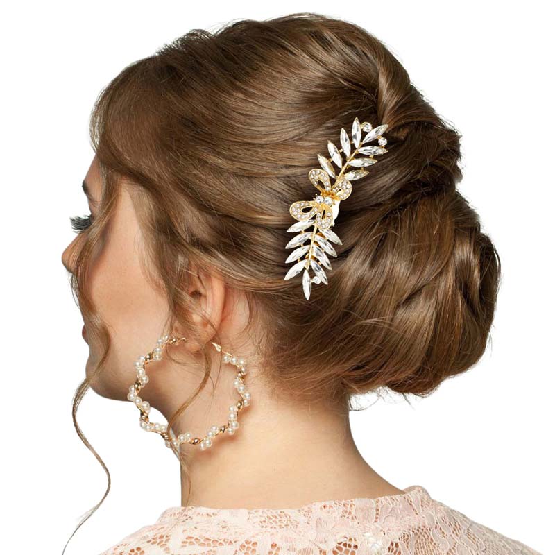 Gold Butterfly Accented Marquise Stone Cluster Hair Comb, amps up your hairstyle with a glamorous look on special occasions with this Butterfly Marquise Stone Cluster Hair Comb! It will add a touch to any special event. These are Perfect Gifts, Anniversary Gifts, Mother's Day Gifts, Graduation gifts, and any occasion.