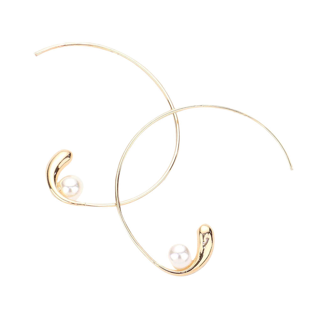 Gold Cream Pearl Accented Metal Hoop Earrings. Get ready with these earrings, put on a pop of color to complete your ensemble. Perfect for adding just the right amount of shimmer & shine and a touch of class to special events.This beautiful pearl themed Collection earrings makes a perfect Birthday Gift, Mother’s Day Gift, Graduation Gift, Thank you Gift.