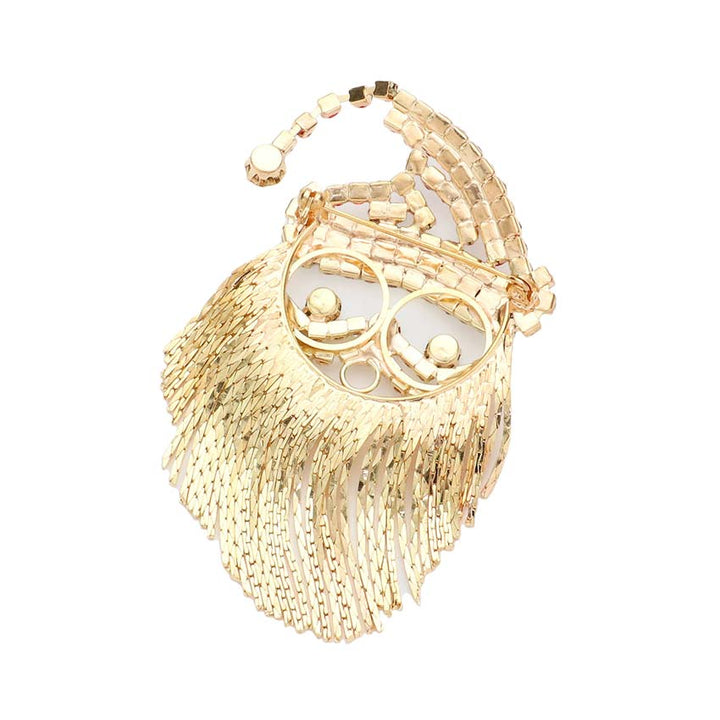 Gold Crystal Santa Claus Fringe beard brooch, Get into the Christmas spirit & make yourself more attractive this Christmas with this beautiful Santan Clause Fringe Beard Brooch. This Christmas-themed Crystal Brooch is awesome to show off your trendy choice. Beautifully crafted designed jewelry that fits your lifestyle with seasonal perfection. These Brooches are just the thing that you need to complete your costume and make you more comfortable & confident