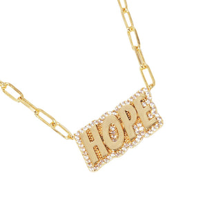 Gold Dipped Hope Message Pendant Necklace, Stylish and fashionable, this dainty simple lovely "Hope" pendant necklace is the ultimate way to elevate your style while adding a touch of sophistication to your look. Inspiring jewelry works with every look. It is a subtle way to inspire others and keep your chic style. Perfect Birthday Gift, Anniversary Gift, Mother's Day Gift, Anniversary Gift, Graduation Gift, Prom Jewelry, Thank you Gift.