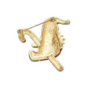 Gold Enamel Christmas Santa Claus Boot Pin Brooch, an awesome and attractively crafted design adds a gorgeous glow to any outfit this Christmas. Get into the Christmas spirit & make yourself more attractive this Christmas with this beautiful Santa Claus boot pin brooch. This Enamel-themed Enamel Brooch is awesome to show off your trendy choice.