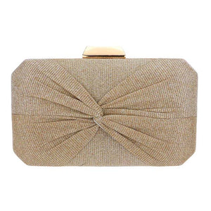 Gold Knotted Shimmery Evening Clutch Crossbody Bag, is the perfect choice to carry on the special occasion with your handy stuff. It is lightweight and easy to carry throughout the whole day. You'll look like the ultimate fashionista while carrying this Knot-themed Rhinestone Crossbody Evening Bag. This stunning Clutch bag is perfect for weddings, parties, evenings, cocktail parties, wedding showers, receptions, proms, etc.