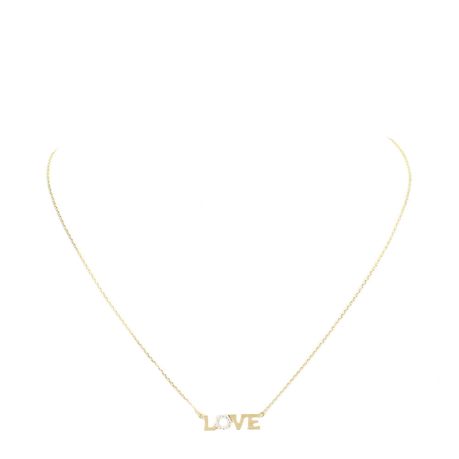Love Rhinestone Necklace