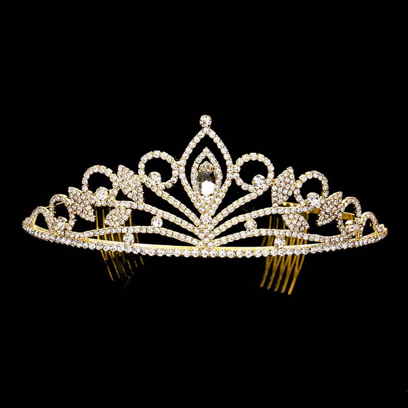 Gold Marquise Stone Accented Rhinestone Princess Tiara, this princess tiara is made of rhinestone; Easy wear, sturdy and non-breakable headgear. These hair accessory is really beautiful, Pretty and lightweight. Makes You More Eye-catching at events and wherever you go. Suitable for Wedding, Engagement, Birthday Party, Any Occasion You Want to Be More Charming.
