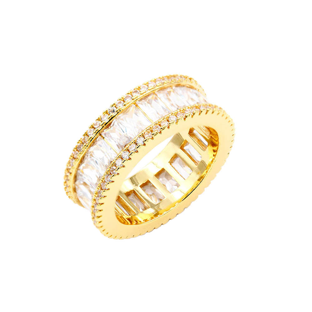 Gold Micro Pave CZ Ring. undoubtedly the most classic cut, the round cut styles are coveted for their versatility and breathtaking brilliance. If you prefer timeless glamour, this cut is meant for you  Perfect Birthday Gift, Anniversary Gift, Mother's Day Gift, Graduation Gift, Prom Jewelry, Just Because Gift, Thank you Gift, Valentine's Day Gift.