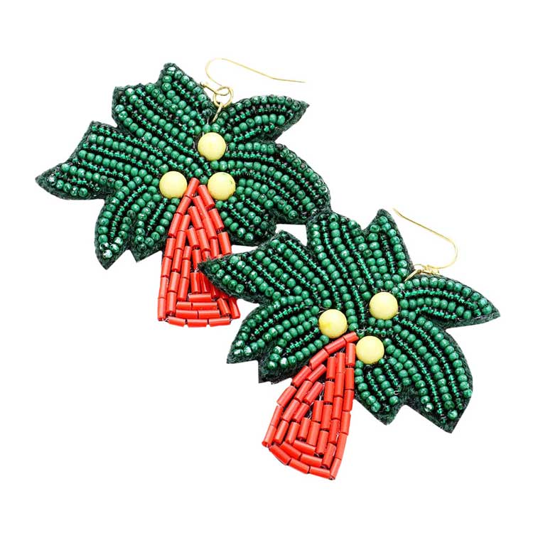 Gold Multi Bead Palm Tree Earrings, Seed Beaded Palm Tree earrings fun handcrafted jewelry that fits your lifestyle, adding a pop of pretty color. Enhance your attire with these vibrant artisanal earrings to show off your fun trendsetting style. Lightweight and comfortable for wearing all day long. Goes with any of your casual outfits and Adds something extra special. Great gift idea for your Loving One.