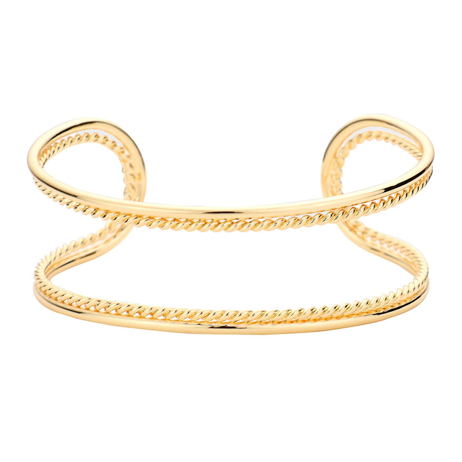 Gold Open Metal Cuff Bracelet. Look like the ultimate fashionista with these Bracelets! Add something special to your outfit this Valentine! Special It will be your new favorite accessory. Perfect Birthday Gift, Mother's Day Gift, Anniversary Gift, Graduation Gift, Prom Jewelry, Valentine's Day Gift, Thank you Gift.