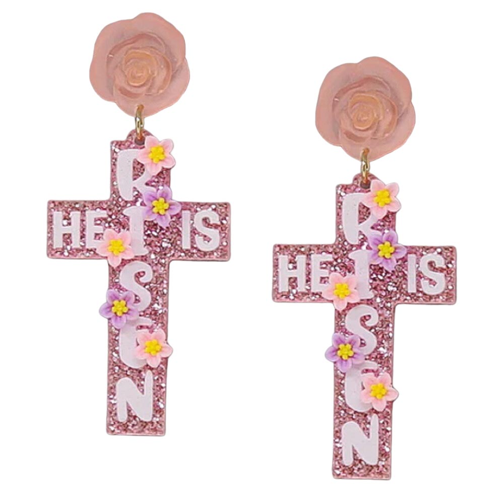 Gold Silver Easter Cross Acrylic Drop Earrings, embrace the easter spirit with these easter cross acrylic drop earrings. These Easter cross drop earrings are stunning! These acrylic drop earrings will match any Easter party outfit and easily create a unique and eye-catching Easter look. Delicate designs will never go out of style, unique on special days. Surprise your loved ones on this Easter Sunday occasion. This a great gift idea for your wife, mom, or your loving one.