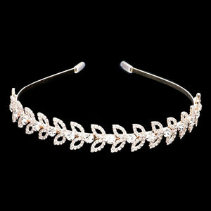 Gold Rhinestone Open Marquise Sprout Cluster Headband, amps up your hairstyle with a glamorous look on special occasions with this Rhinestone Open Marquise Sprout Cluster Headband! It will add a touch to any special event. These are Perfect Birthday Gifts, Anniversary Gifts, Mother's Day Gifts, and Graduation gifts.