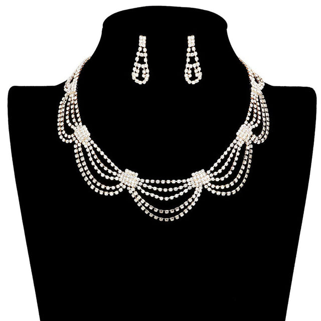 Gold Rhinestone Pave Collar Necklace. Wear a pop of shine to complete your ensemble with perfect beauty with extra luxe. The perfect accessory for adding the right amount of shimmer and a touch of class to special events. These classy rhinestone pave collar necklaces are perfect for Party, Wedding, Evening. Awesome gift for birthday, Anniversary, Valentine’s Day, or any special occasion. Show your ultimate class!