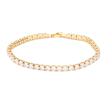 Round CZ Evening Bracelet Cubic Zirconia Bubble Bracelet - Gold - Bracelets