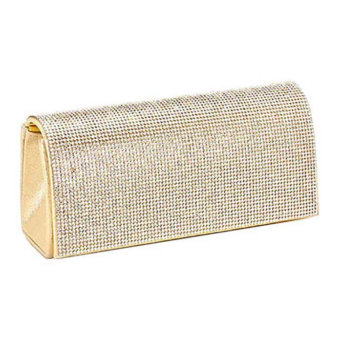 Gold Shimmery Evening Clutch Bag, This evening purse bag is uniquely detailed, featuring a bright, sparkly finish giving this bag that sophisticated look that works for both classic and formal attire, will add a romantic & glamorous touch to your special day. This is the perfect evening purse for any fancy or formal occasion when you want to accessorize your dress, gown or evening attire during a wedding, bridesmaid bag, formal or on date night.