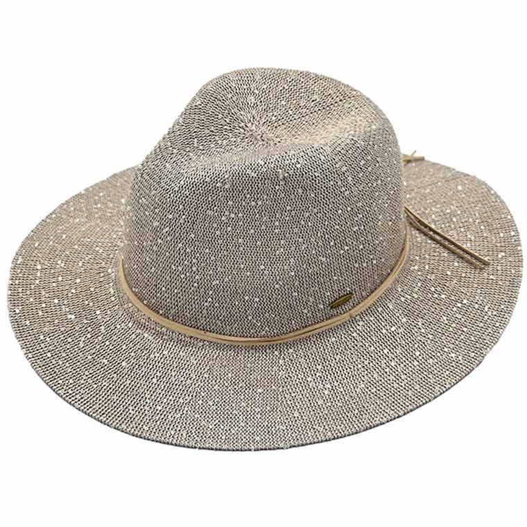 Gray C C Knitted Panama Hat with Sequins, a beautiful & comfortable panama hat with sequins is suitable for summer wear to amp up your beauty & make you more comfortable everywhere. Excellent panama hat with sequins for wearing while gardening, traveling, boating, on a beach vacation, or to any other outdoor activities. A great cap can keep you cool and comfortable even when the sun is high in the sky.