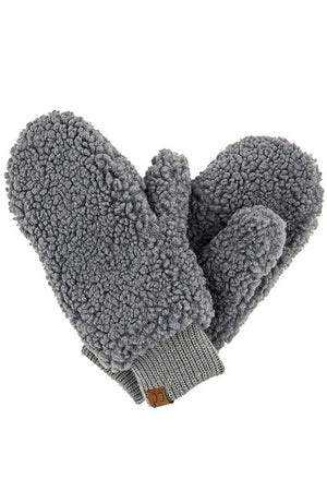 Gray C C Sherpa Mitten Gloves, are a smart, eye-catching, and attractive addition to your outfit. These trendy gloves keep you absolutely warm and toasty in the winter and cold weather outside. Accessorize the fun way with these gloves. It's the autumnal touch you need to finish your outfit in style. A pair of these gloves will be a nice gift for your family, friends, anyone you love, and even yourself.