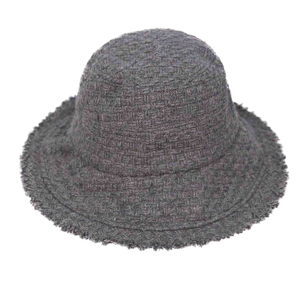 Gray Frayed Edge Woven Bucket Hat Winter Bucket Hat beautiful, timeless & classic bucket hat looks cool & elegant. Perfect for that bad hair day, rainy day or just casual everyday wear, pairs superbly well with any ensemble; Perfect Gift Birthday, Holiday, Christmas, Anniversary, Valentine's Day, Loved One